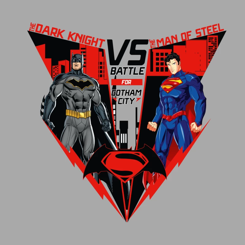 Batman vs Superman: Battle for Gotham City Male Pullover Hoodie