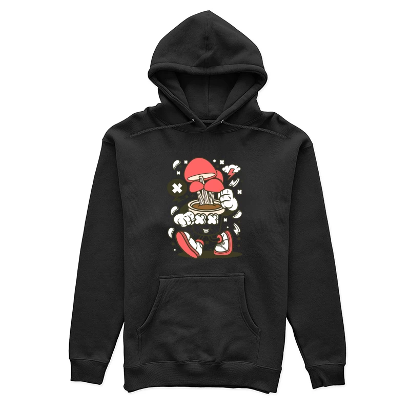 Champignon cartoon énergique Femme Sweat à capuche