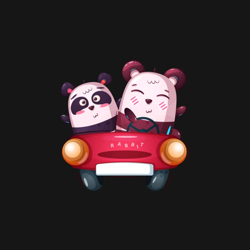 Panda et Ours dans une Voiture Femme T-Shirt