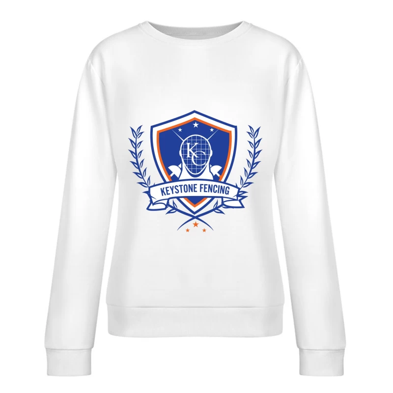 Keystone Fencing Sports Academy Shield Logo Female Pullover Sweatshirt