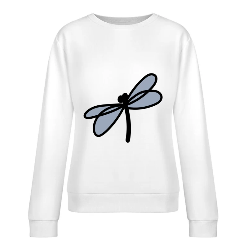 Libellule stylisée en vol Femme Sweat-shirt à enfiler