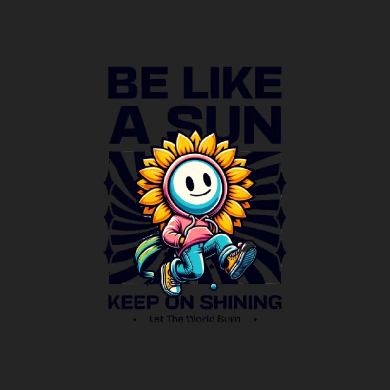 Soyez comme un soleil – personnage de dessin animé inspirant Femme Sweat-shirt à enfiler