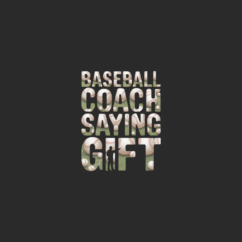Baseball Coach Gift: Motivational Sports Typography Baseball Cap