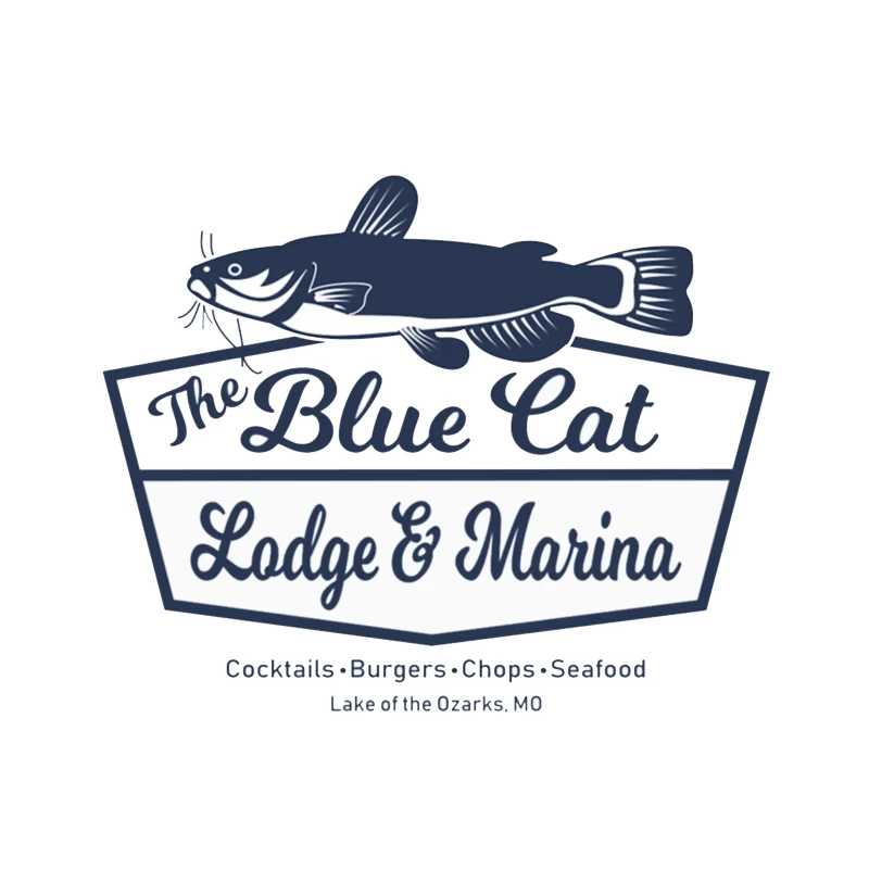 Blue Cat Lodge & Marina Restaurant Logo at Lake of the Ozarks Tapestry