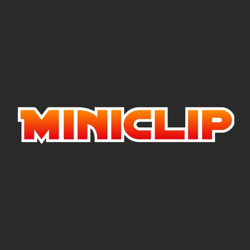 Miniclip Gaming Company Logo in Orange and Red Gradient Typography Baseball Cap