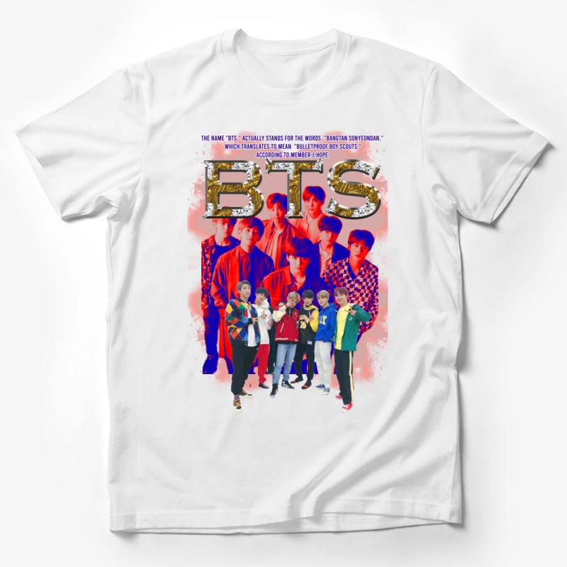 BTS Group Members and Name Meaning Male T-Shirt