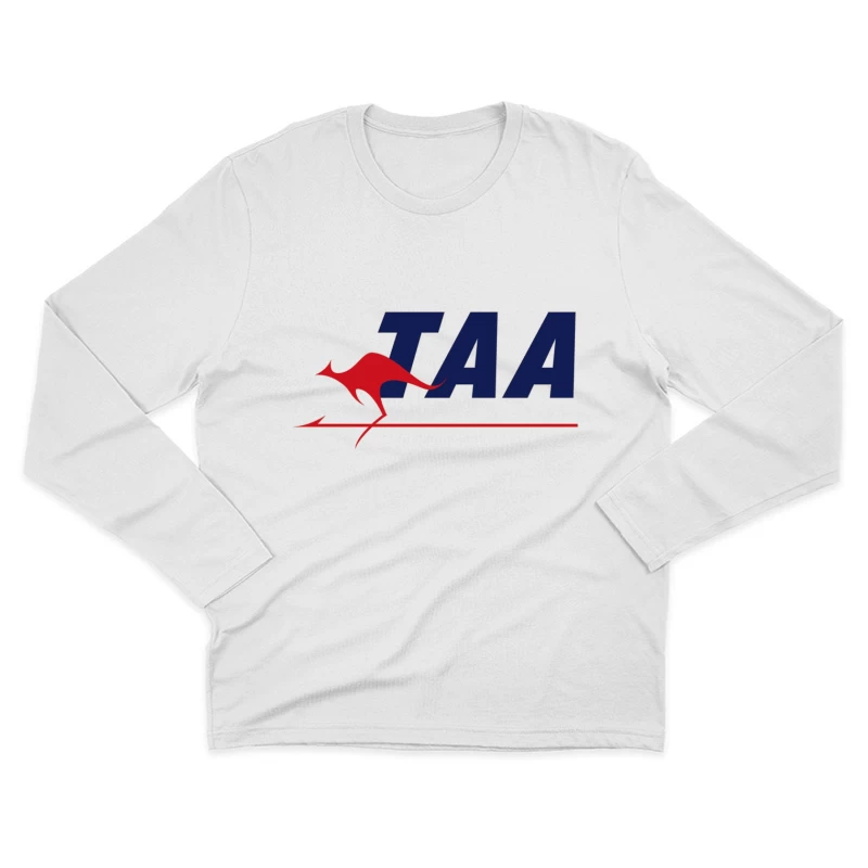 TAA (Trans Australia Airlines) Vintage Logo with Red Kangaroo Male Long Sleeve T-Shirt