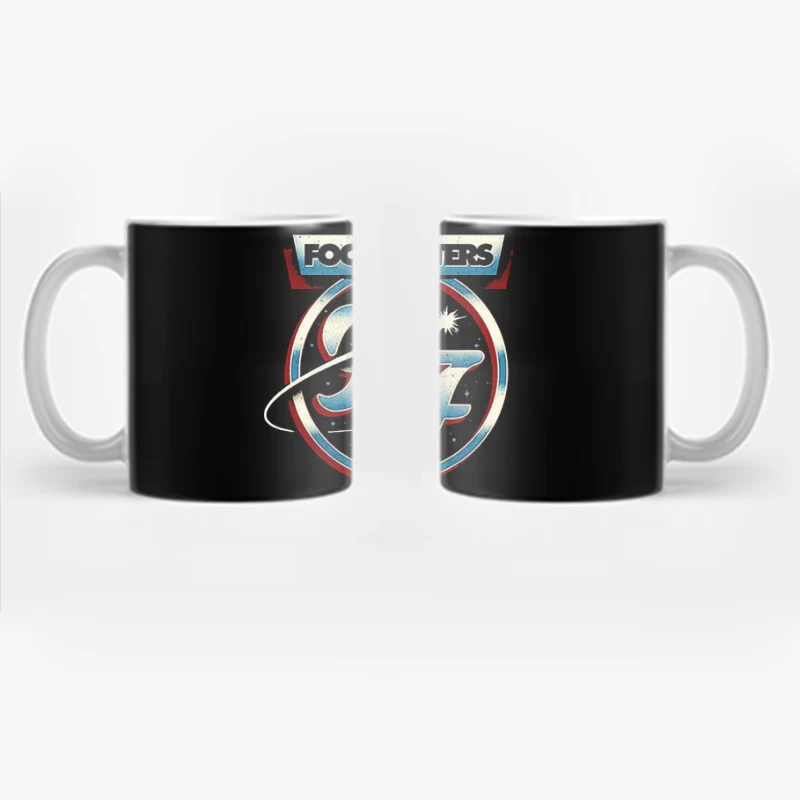 Foo Fighters Classic Circular Band Logo in Red and Blue Coffee Mug