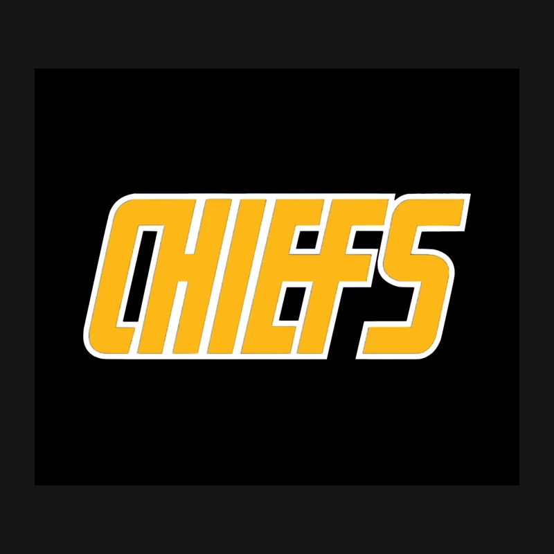 Yellow Chiefs Logo: NFL Sports Team Text Mouse Pad