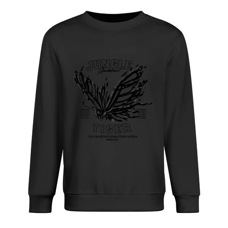 Jungle Butterfly Design Herren Pullover Sweatshirt