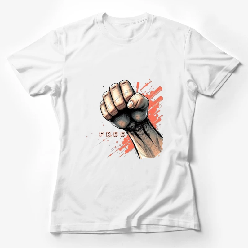 Raised Fist Symbol of Freedom and Resistance Female T-Shirt