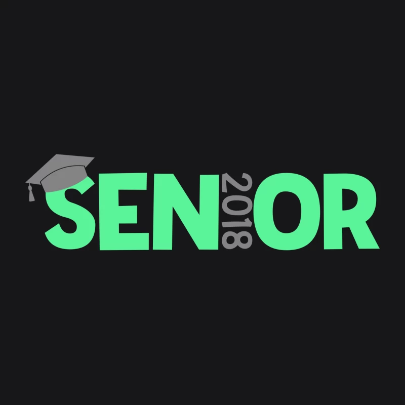 Sénior 2018 avec Chapeau de Diplôme Homme Sweat à capuche