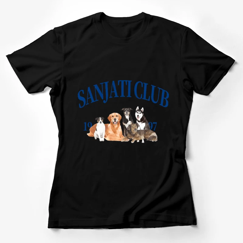 Sanjati Club Hundeillustration 1997 Damen T-Shirt