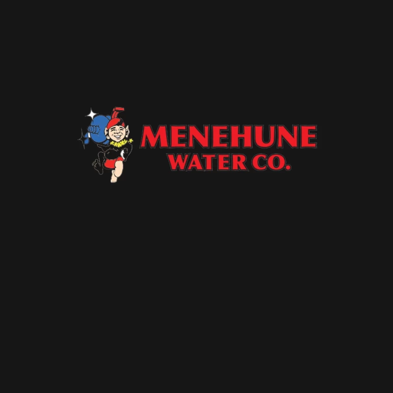 Vintage Menehune Water Company Logo with Cartoon Mascot Female Long Sleeve T-Shirt