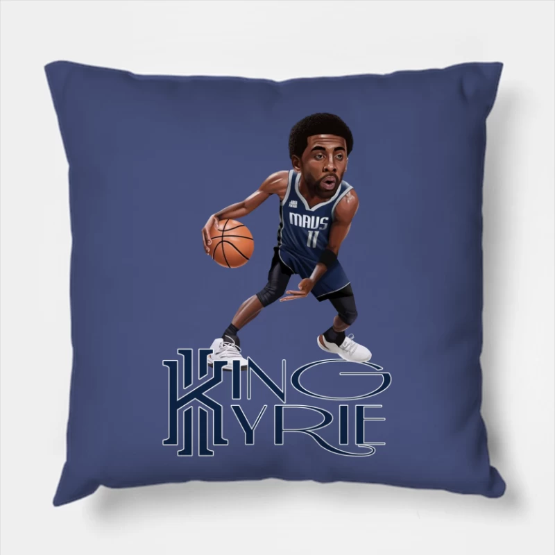 Dallas Mavericks - Kyrie Irving - KING KYRIE Throw Pillow