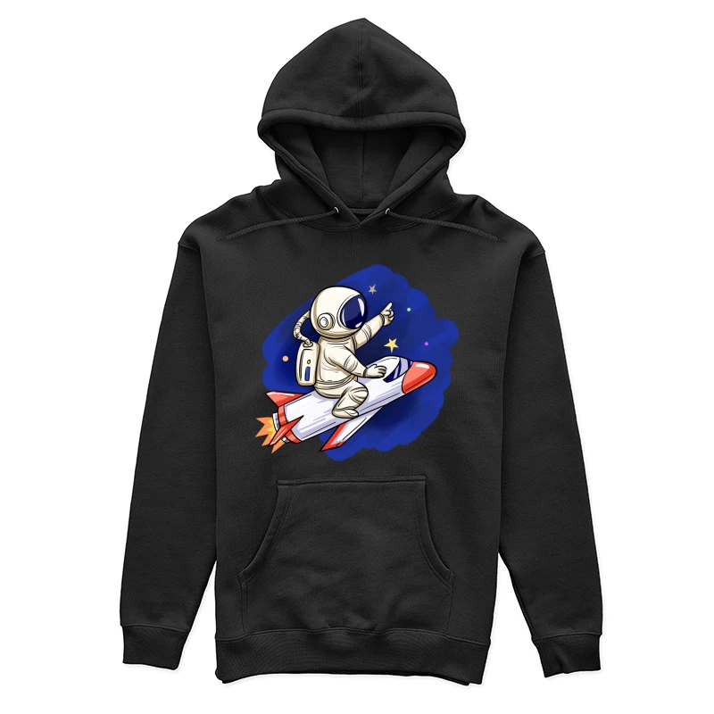 Astronaut auf Rakete im Weltraum Damen Pullover Hoodie