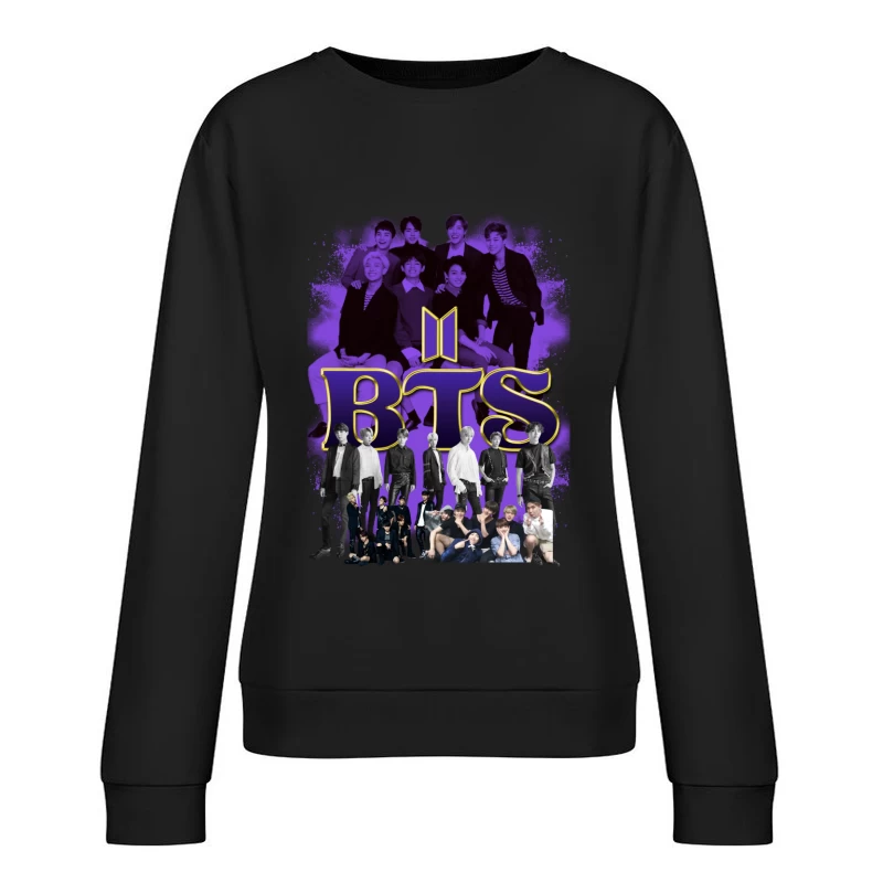 BTS - Iconic K-Pop Boy Band Compilation Female Pullover Sweatshirt