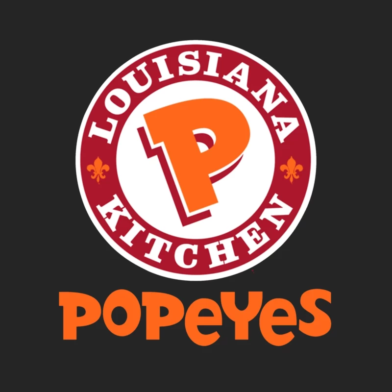 Popeyes Louisiana Kitchen Restaurant Logo Design Male Pullover Sweatshirt