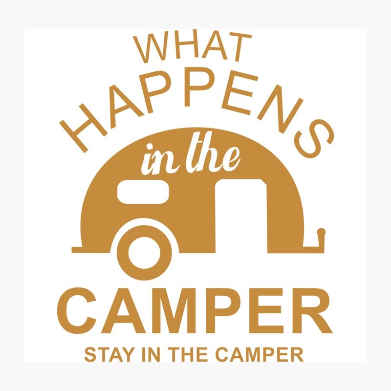 What Happens In Camper Stays In Camper Vintage Style Camp Funny Throw Pillow