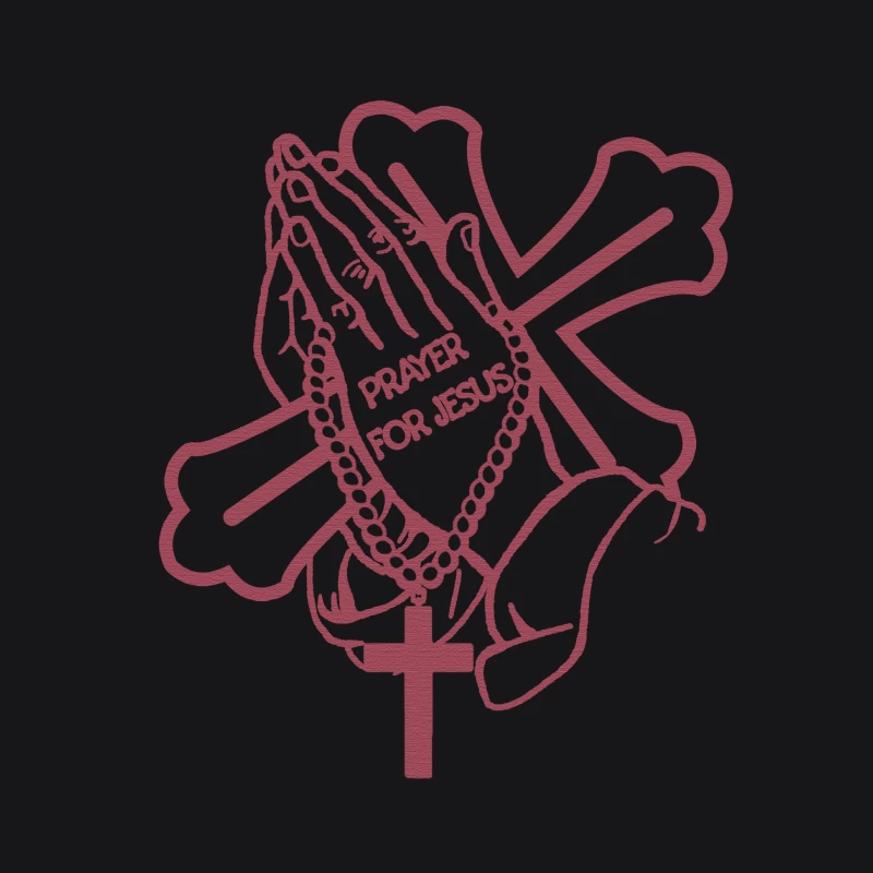 Betende Hände mit Kreuz und Rosenkranz Herren Pullover Hoodie