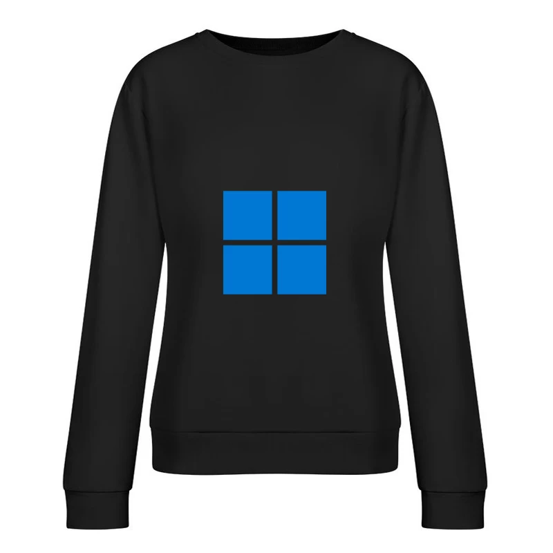 Microsoft Windows Operating System Logo Female Pullover Sweatshirt