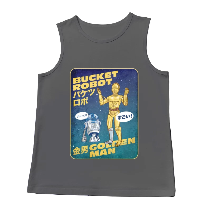 Vintage Japanese Star Wars Droids Poster Art Male Tank Top