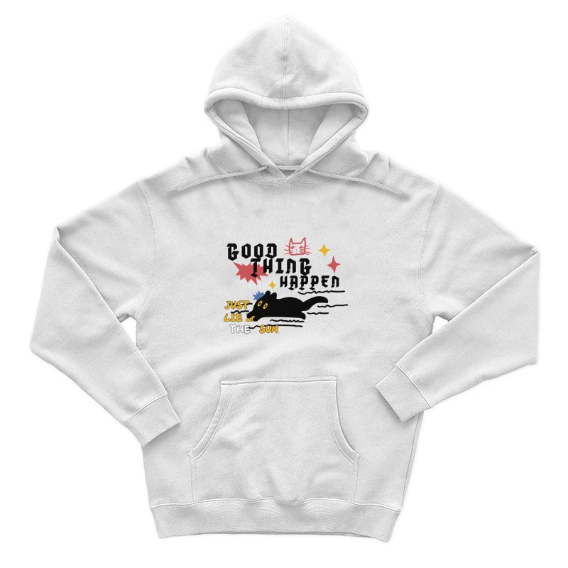 Gute Dinge geschehen, Sonnenkatzendesign Herren Pullover Hoodie