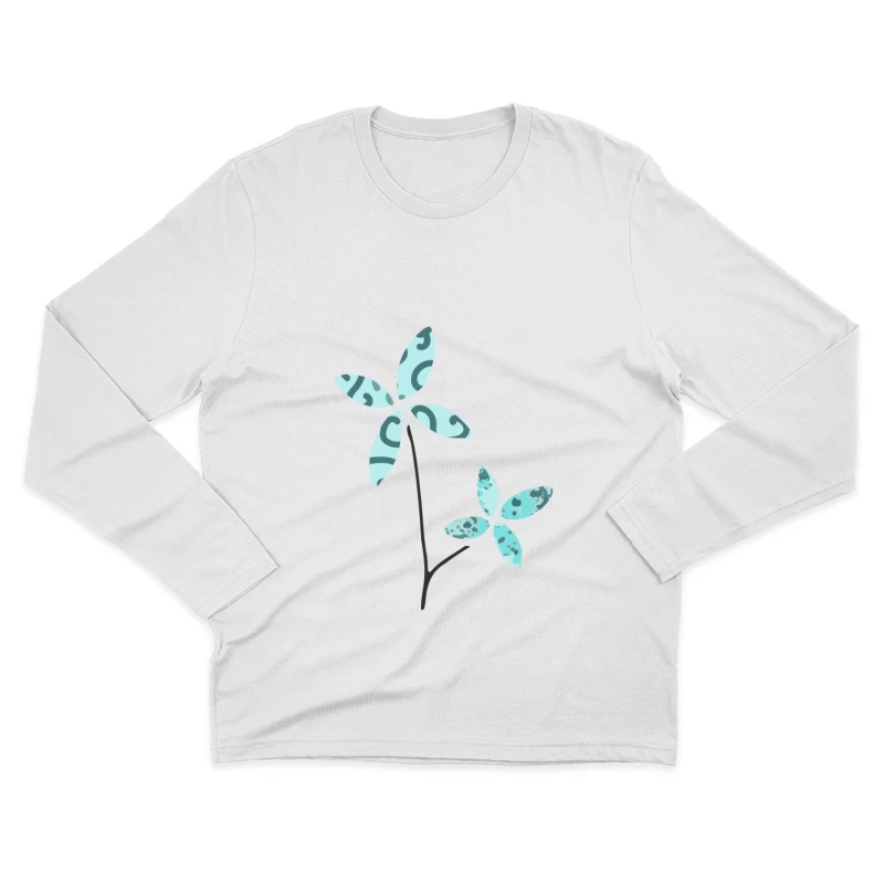 Illustration florale abstraite Homme Manches Longues T-Shirt
