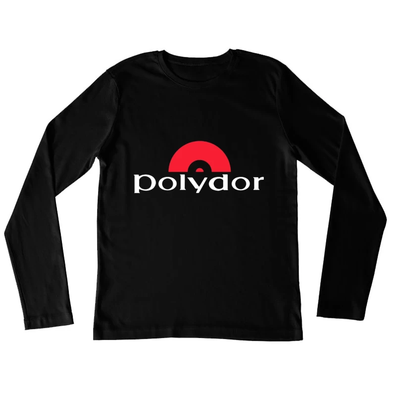 Polydor Records Company Logo with Red Semicircle Design Female Long Sleeve T-Shirt