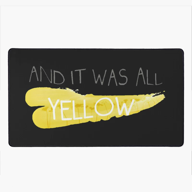 Coldplay Lyrics Yellow Desk Mat