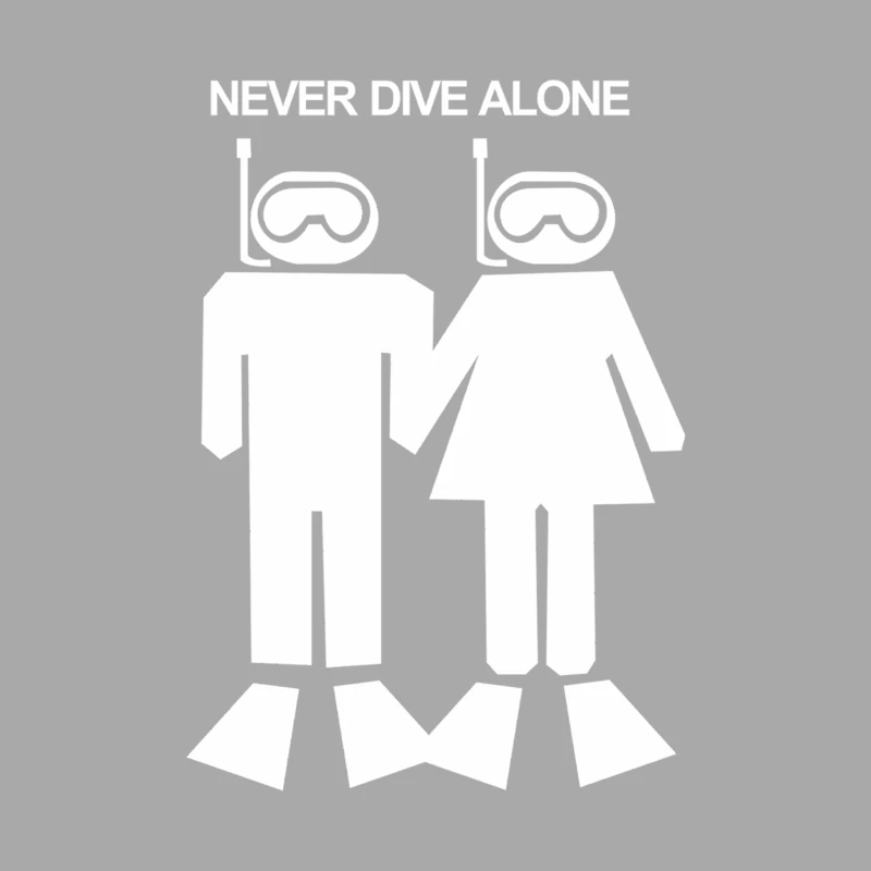 Never Dive Alone Scuba Diving Male Pullover Hoodie