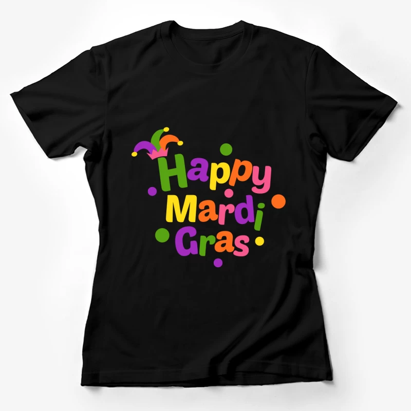 Célébration colorée de Mardi Gras Femme T-Shirt
