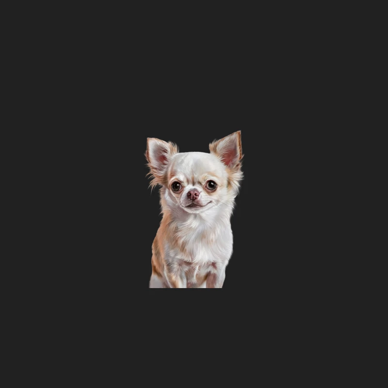 Adorable Chihuahua: A Small White Dog with Big Eyes and Pointy Ears Bucket Hat