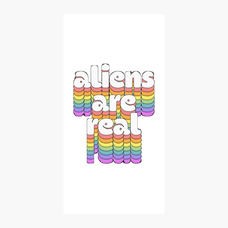 Aliens Are Real   Retro Typography Design iPhone Case