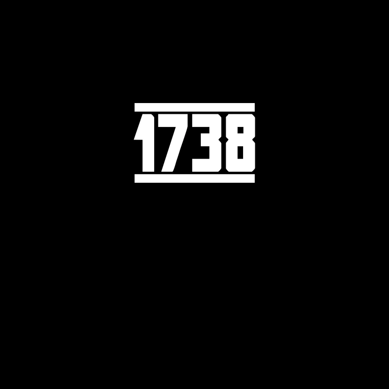 Graphic Design Featuring the Number 1738 Desk Mat