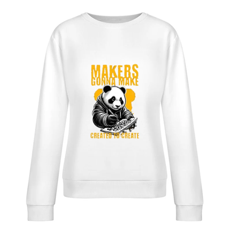 Kreativer Panda mit Spruch Damen Pullover Sweatshirt