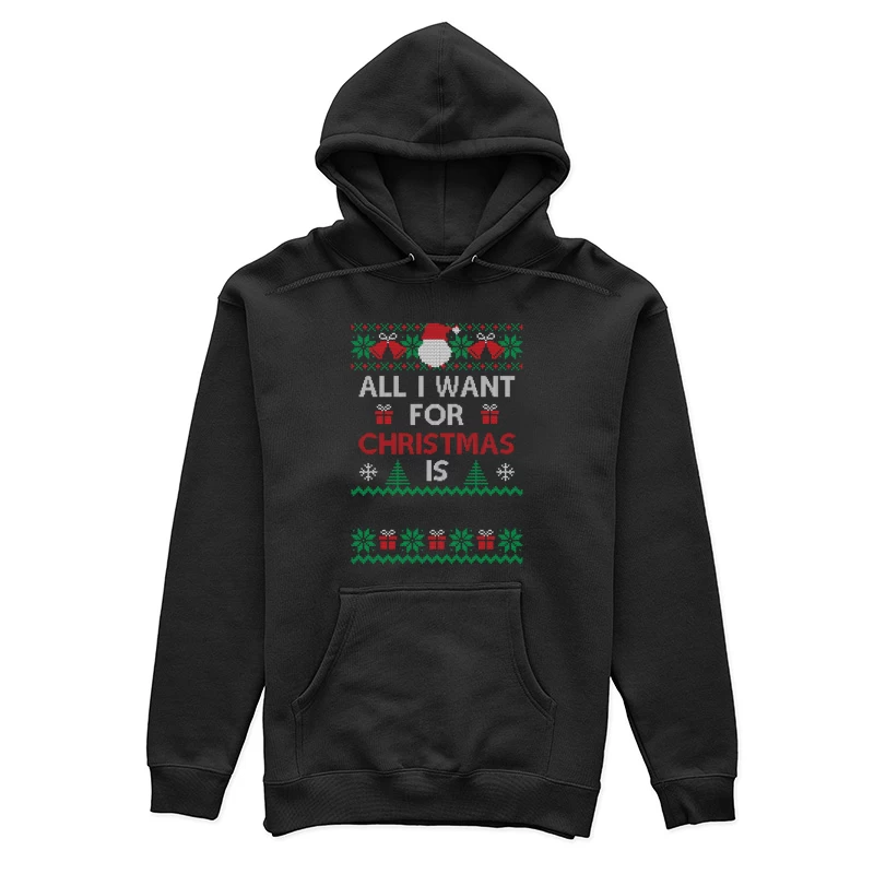 Motif de Noël festif sur fond noir Femme Sweat à capuche