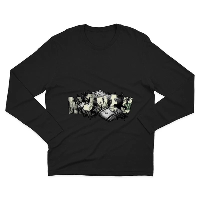 Money Illustration Male Long Sleeve T-Shirt