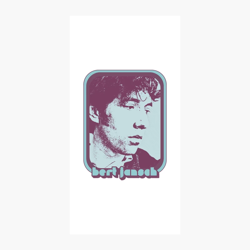 Bert Jansch  Retro Style Fan Art Design iPhone Case