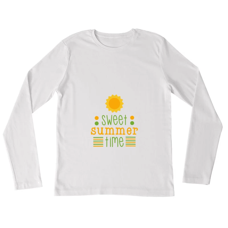 Design Été Doux avec Soleil Femme Manches Longues T-Shirt