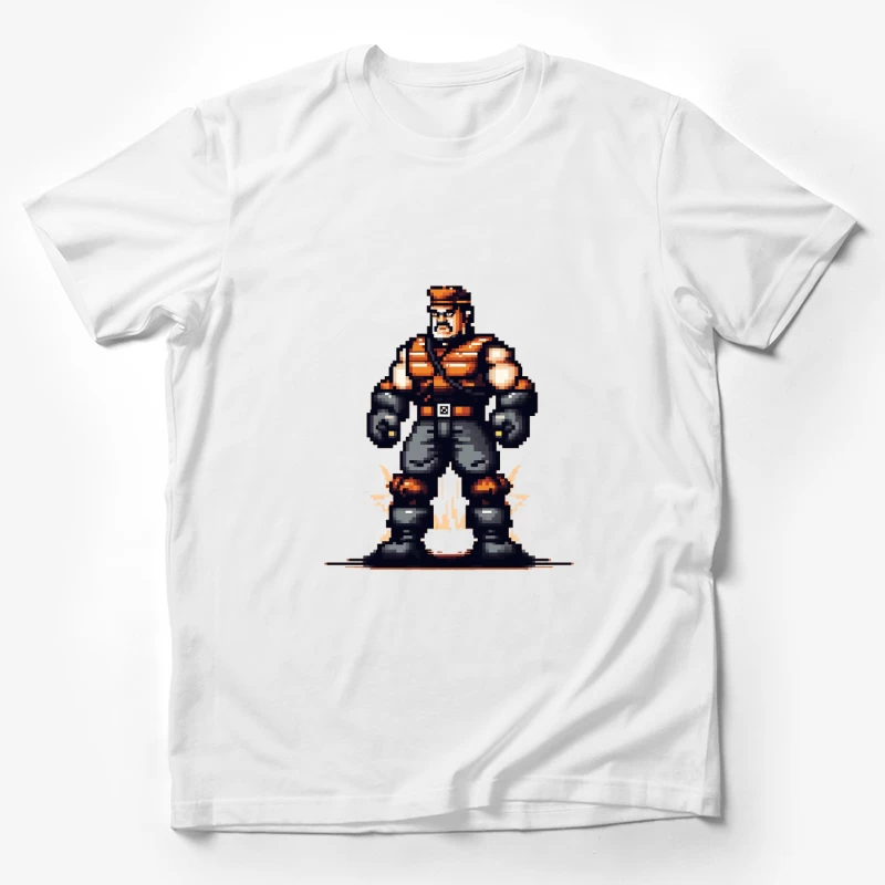 Retro Pixel Art Military Combat Hero Male T-Shirt