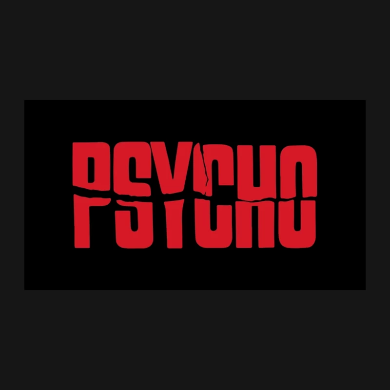 Iconic Red Typography of Classic Horror Film "Psycho" Desk Mat