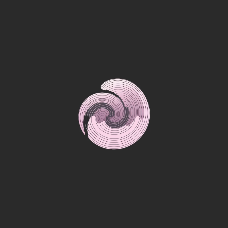 Pink Spiral Abstract Geometric Design Baseball Cap