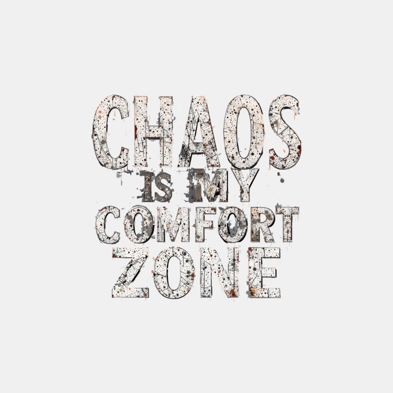 Chaos is My Comfort Zone - Motivational Typography Design Male Tank Top