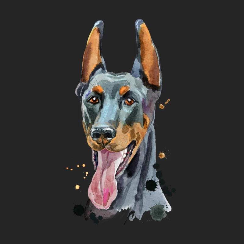 Portrait artistique de doberman Femme Sweat-shirt à enfiler