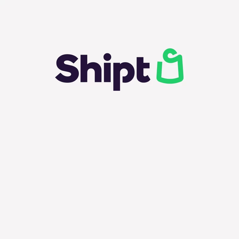 Shipt Modern Minimalist Logo with Green Hanger Icon Male T-Shirt