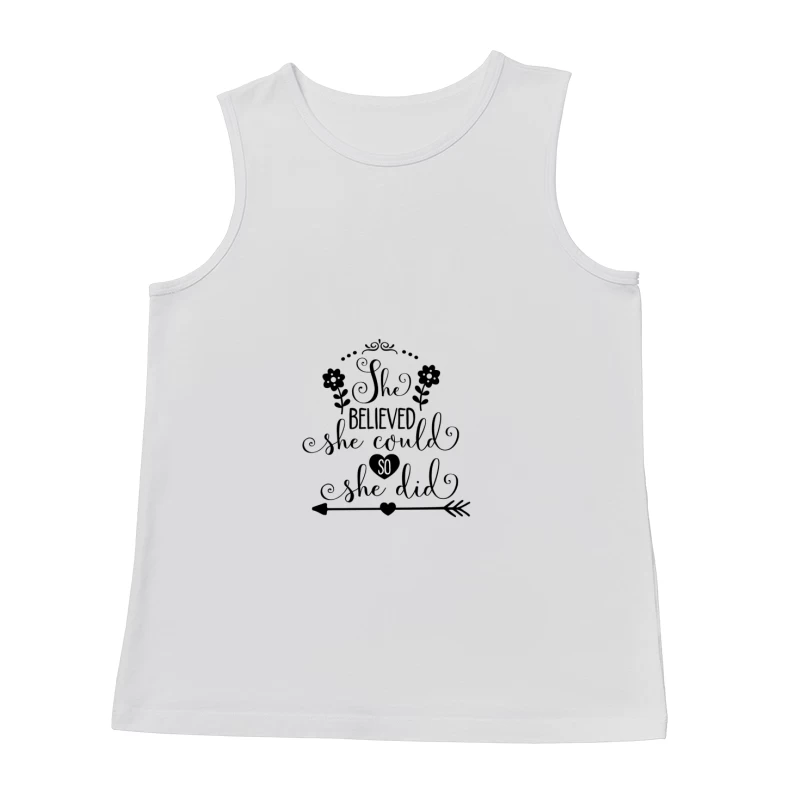 Typographie Minimaliste en Blanc sur Noir Homme Débardeur