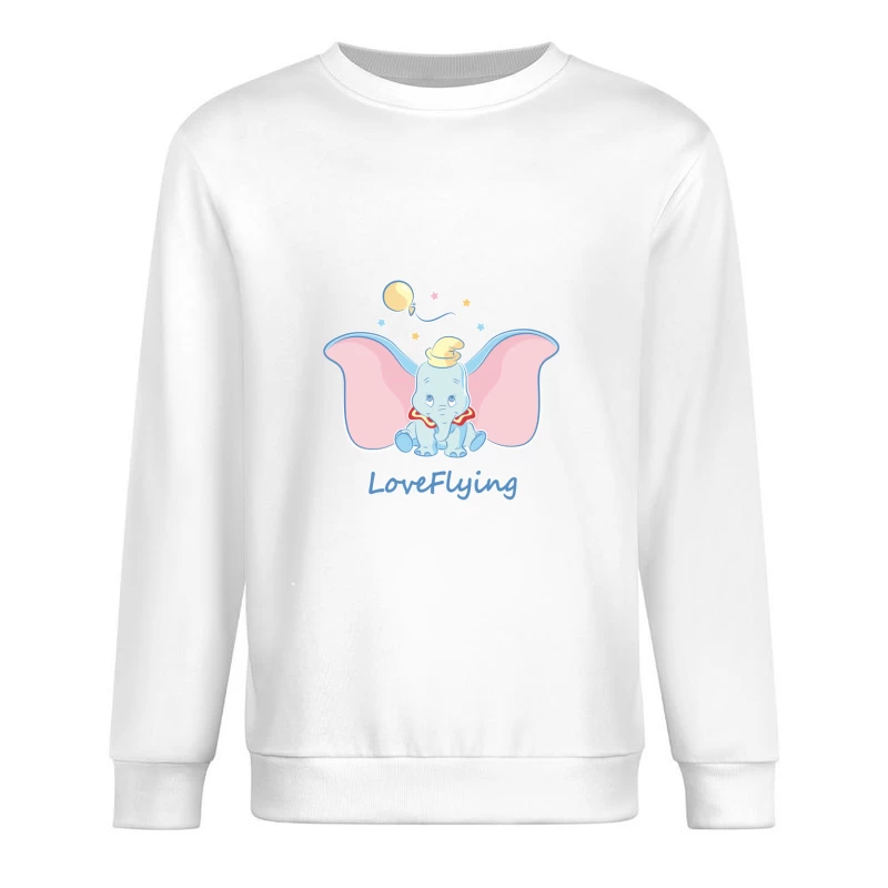Fliegender Elefant mit Ballon Herren Pullover Sweatshirt