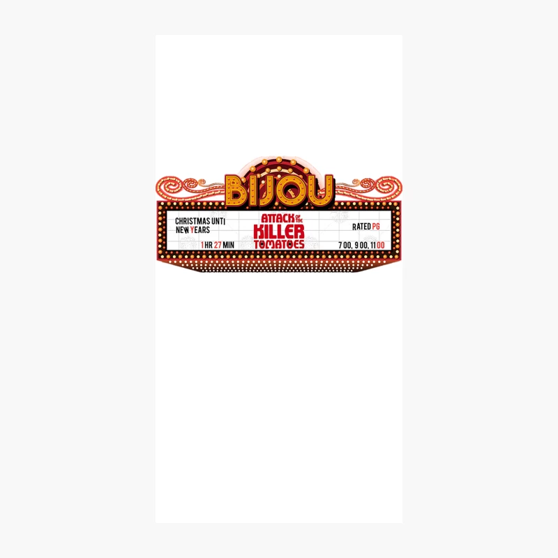 Attack of the Killer Tomatoes Marquee iPhone Case