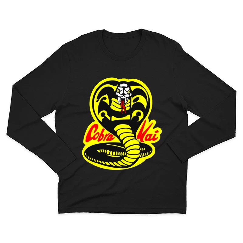 Cobra Kai Martial Arts Dojo Logo with Strike-Ready Snake Male Long Sleeve T-Shirt